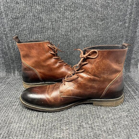 Rodd & Gunn Portal Military Boots Chukka Brown Leather Lace Up Mens 46 / US 13 main image 5
